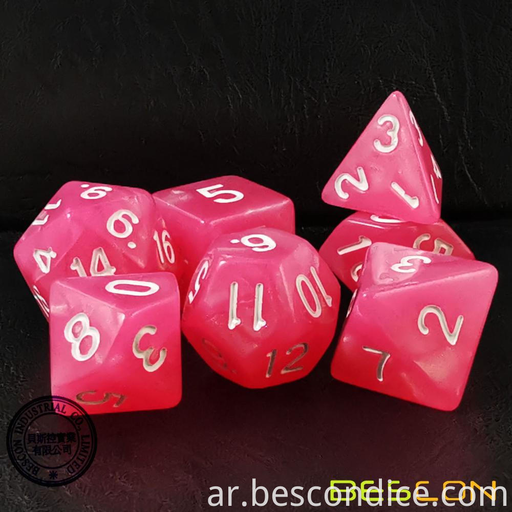 Peachy Moonstone Rpg Polyhedral Role Playing Dice 2